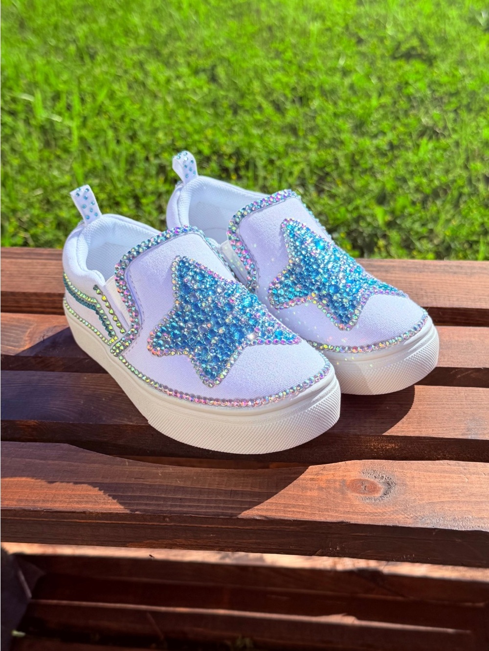 Custom Rhinestone Little Girls Shoes